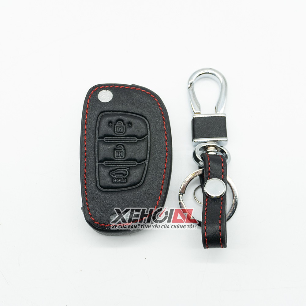 Bao da chìa khóa cơ i10 2014 đến nay - kèm móc khóa - Ảnh thật- Hàng rất đẹp