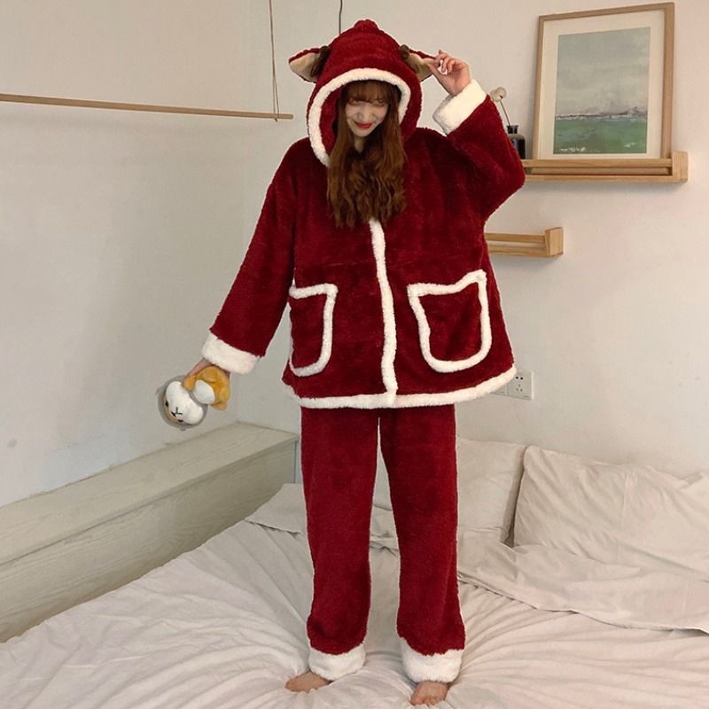 (Sẵn)RDER_ Bộ Ngủ Bông Đỏ Giáng Sinh N33 | BigBuy360 - bigbuy360.vn