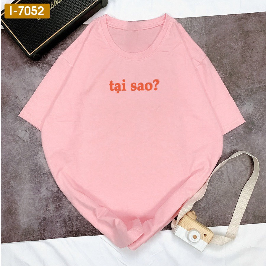 Áo Phông Đôi Nam Nữ Áo Cặp Tay Ngắn TẠI SAO có cỡ lỡn