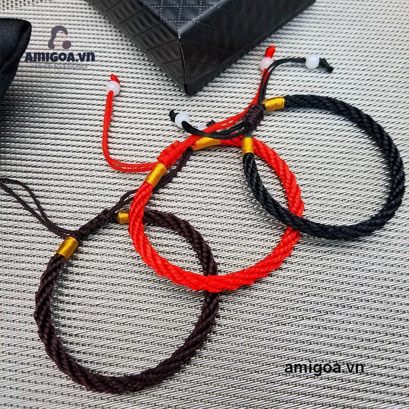 ✨✨Vòng Đeo Tay Bện Dây Màu Đỏ May Mắn Cho Nam Nữ