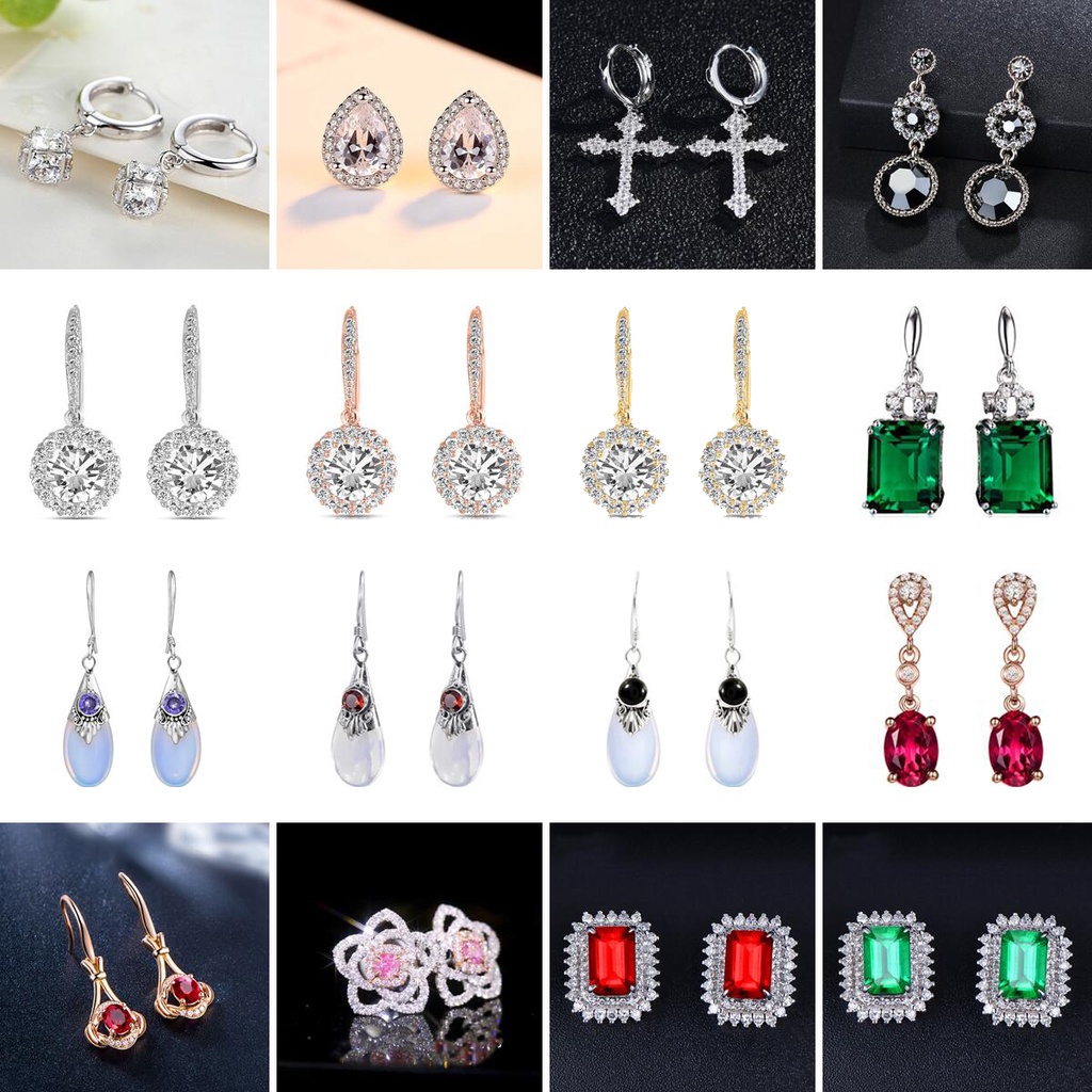 Bông Tai Bạc 925 Hình Hoa Mặt Trăng Phong Cách Hàn Quốc Thời Trang Cho Nữ Ed016