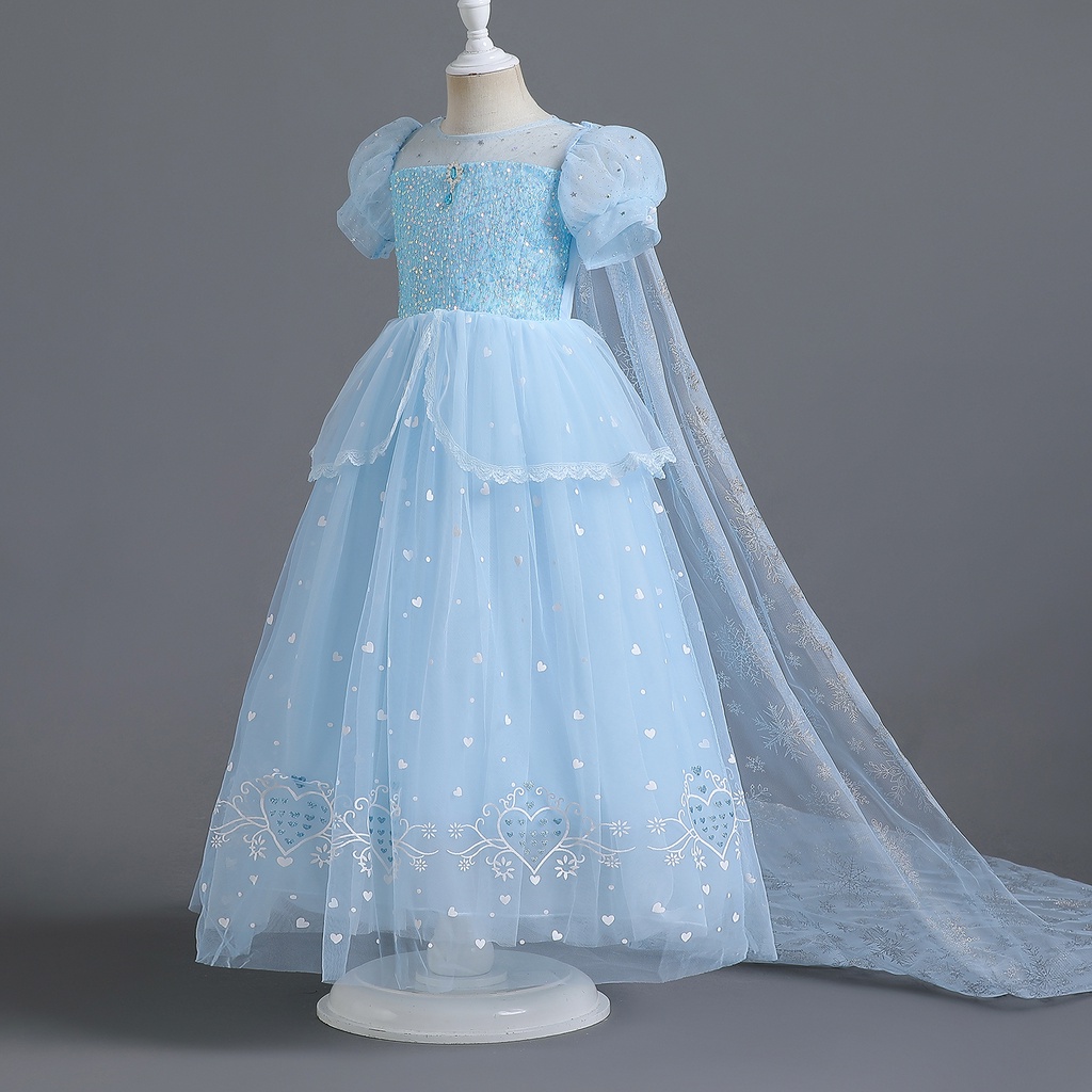 Đầm Hóa Trang Công Chúa Elsa Trong Phim Frozen Cho Bé Gái