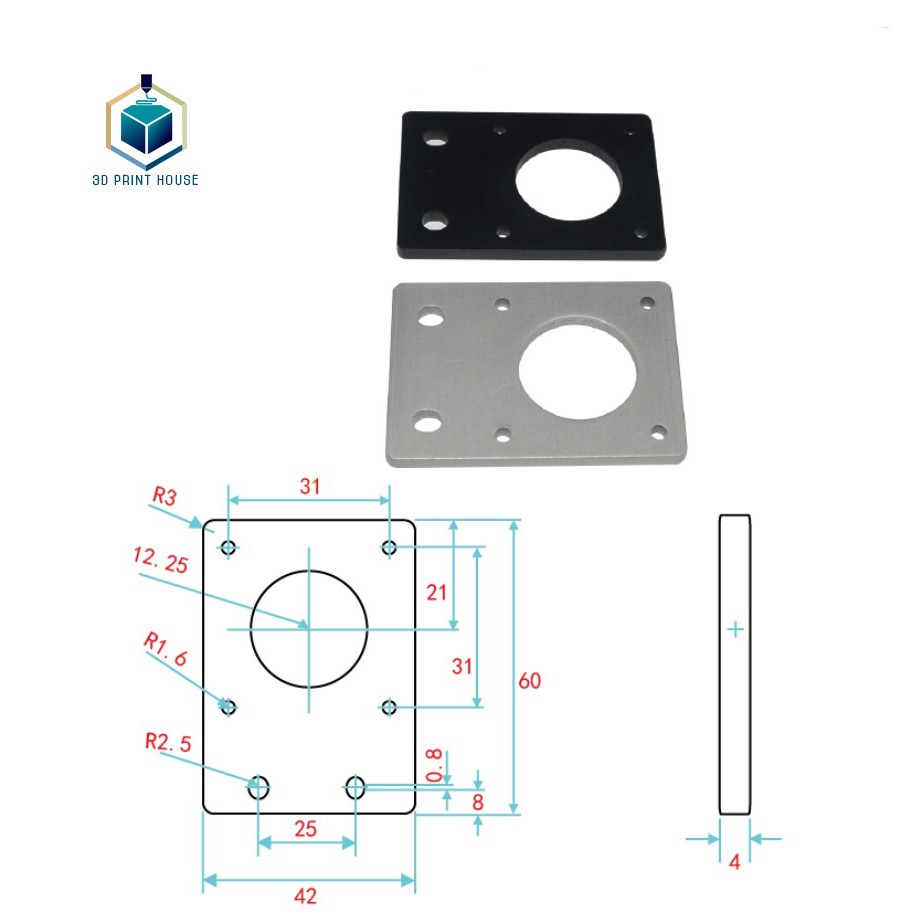 Gá động cơ bước Size 42 cho nhôm 2020, 2040