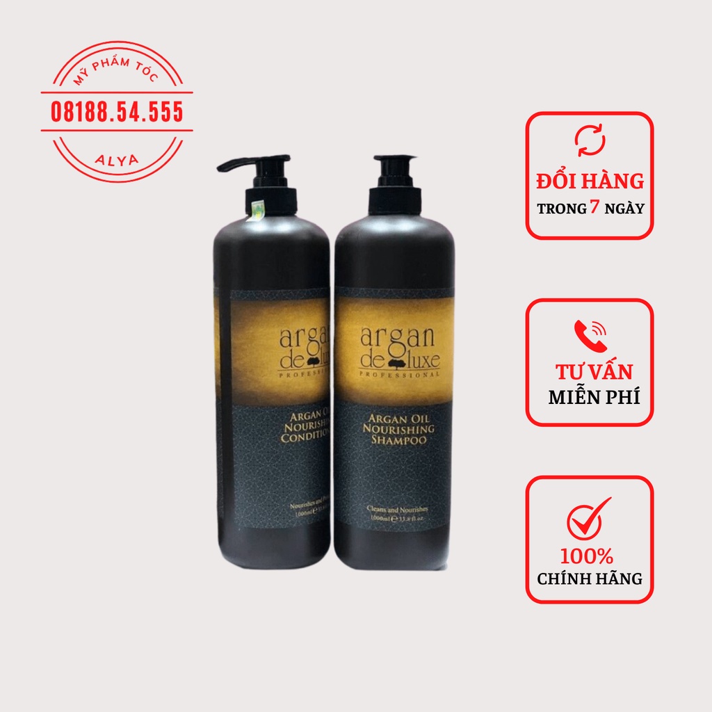 Cặp dầu gội xả ARGAN OIL DELUXE 1000ML HƯƠNG NƯỚC HOA ️️HÀNG CHÍNH HÃNG . ALYA