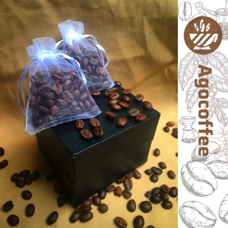 Túi thơm cà phê hạt rang nguyên chất 100% Agocoffee làm thơm, trang trí và khử mùi | BigBuy360 - bigbuy360.vn