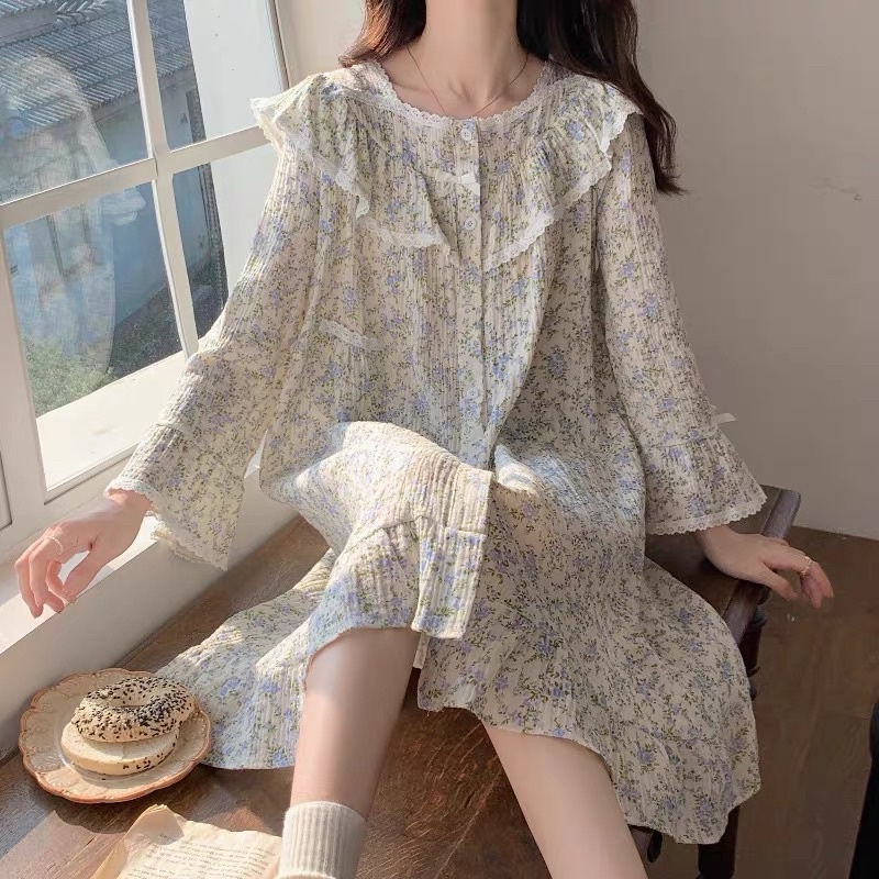 SET BỘ ĐỒ HOA NHÍ XINH QUẢNG CHẤT XÔ MUSLIN rẻ nhất shopee