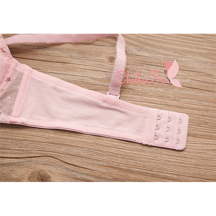 [Freeship 50k] Bộ đồ lót có gọng đệm vừa ôm nâng ngực thêu hoa viền đen | BigBuy360 - bigbuy360.vn