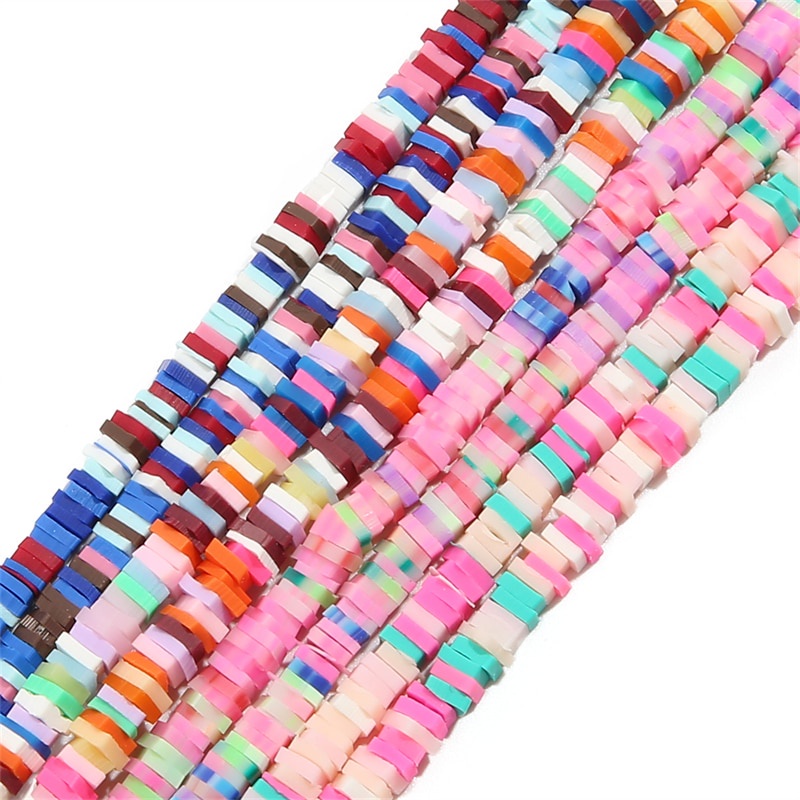Bộ 350 hạt sứ vuông 5x1mm nhiều màu dùng làm trang sức thủ công