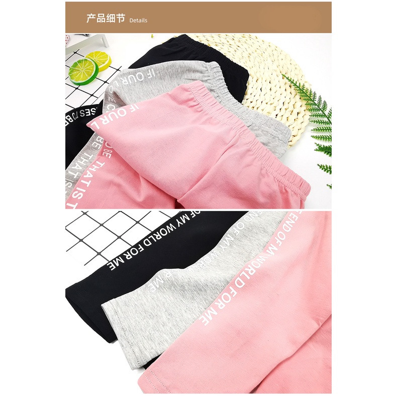 Quần Legging Cotton Màu Sắc Xinh Xắn Cho Bé Gái 100-160cm