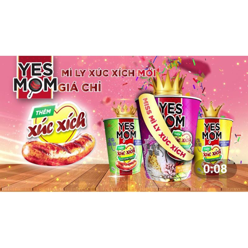 Mì Ly YES MOM có xúc xích