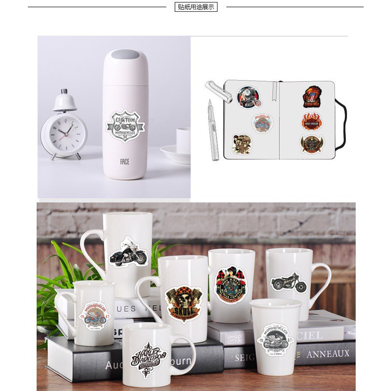 Sticker cá tính chất bụi chống nước, hình dán mũ bảo hiểm, vali, laptop cực ngầu 088