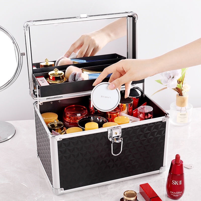 cốp đựng đồ trang điểm mĩ phẩm có gương