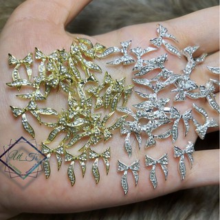 combo 5 charm nơ vàng,bạc mã 48