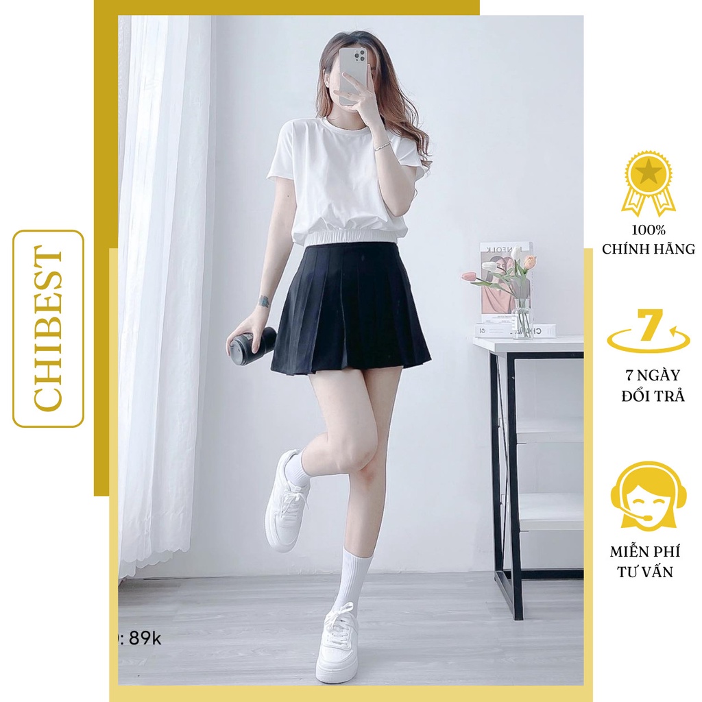 Áo kiểu croptop bo chun eo cánh dơi chất thun cotton mềm mịn CHIBEST LAB410