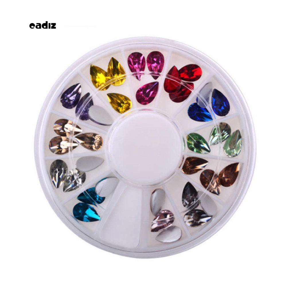 Hộp phụ kiện trang trí móng tay 3D hình giọt nước