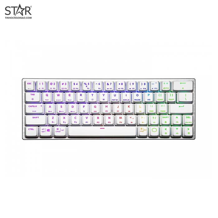 Bàn Phím Cơ Cooler Master SK622 Silver White Low Profile Red Switch RGB TKL Wireless (Trắng)