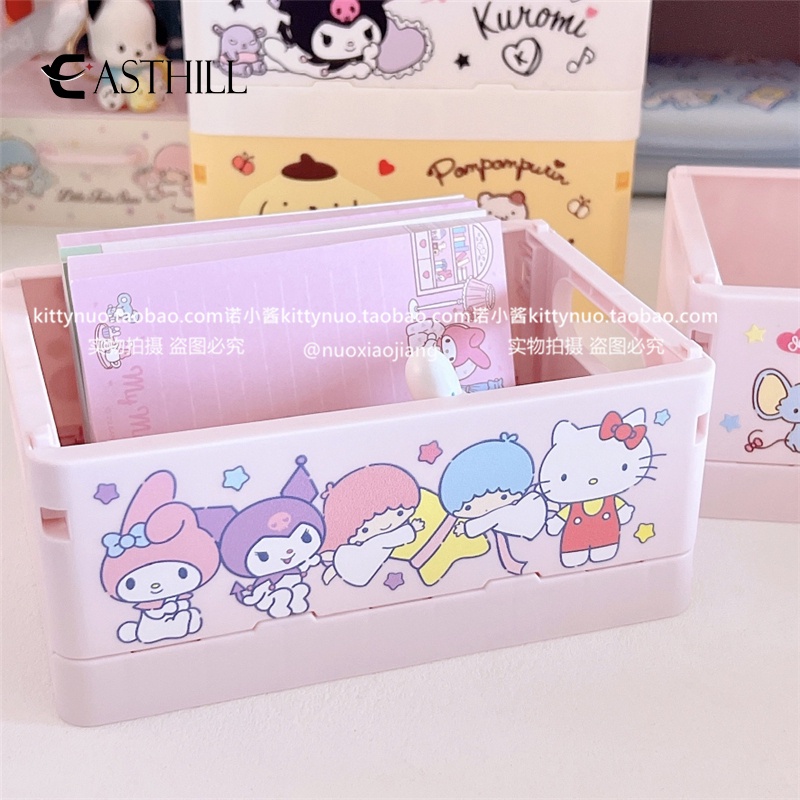 Hộp Đựng Đồ Bằng Nhựa Hình Kuromi My Melody Đáng Yêu Có Thể Gấp Gọn