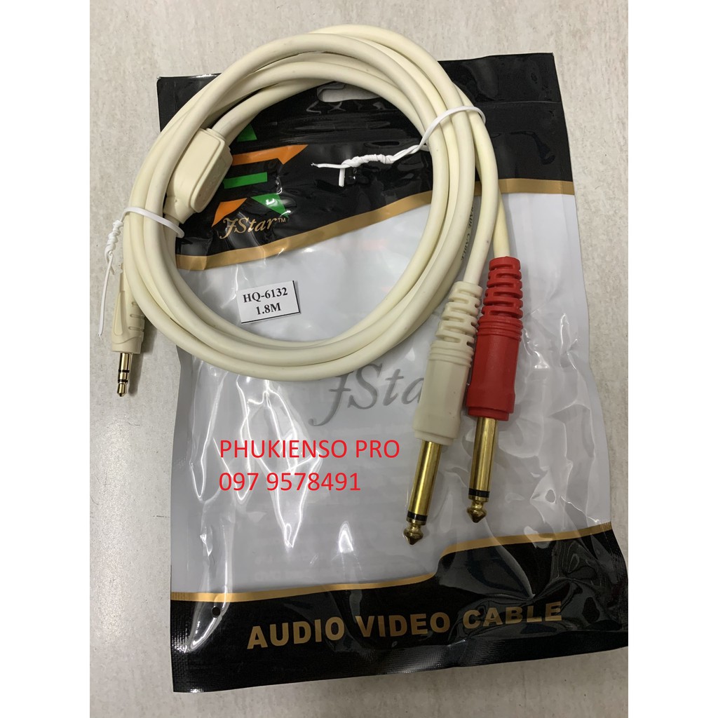 Dây chuyển Jack 3.5 ly ra 2 Jack 6 ly Tốt