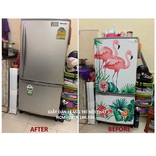 Giấy Decal Dán Tủ Lạnh CHIM HỒNG HẠC