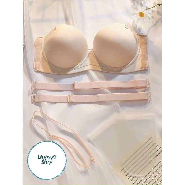 Siêu phẩm áo lót không dây chất su hàng xịn mịn siêu đẹp dày 2.5cm , áo dán ôm tôn vòng một chuẩn hàng đẹp uyên vũ shop