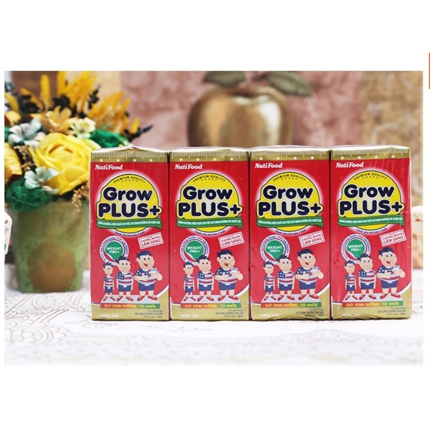 Combo 6 lốc Sữa Nuti Grow Plus đỏ 110ml pha sẵn