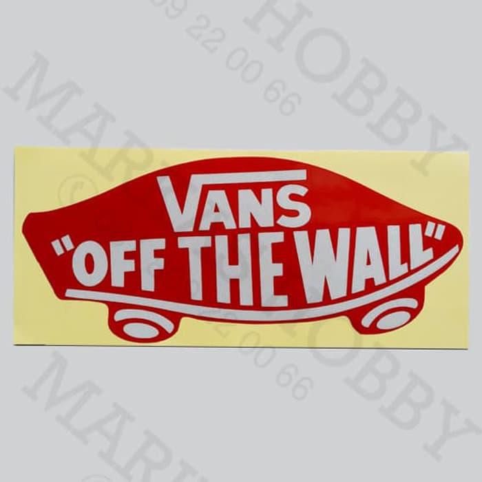 Miếng Dán Trang Trí In Chữ Vans Off The Wall Đỏ Độc Đáo