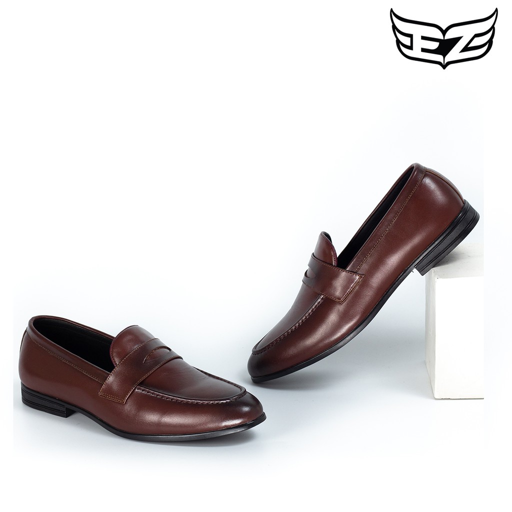 Giày Penny Loafer Patina - Giày Lười Công Sở Nam Cao Cấp - Da Bò Nhập Khẩu - Đế Cao Su Đúc - Bảo Hành 12th Chính Hãng