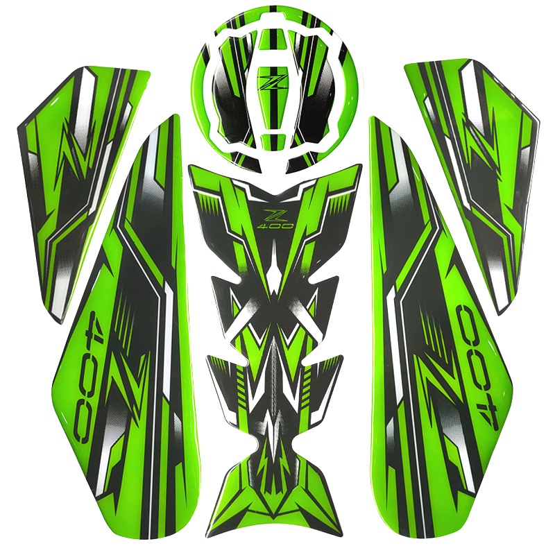 Miếng Dán 3d Trang Trí Bình Xăng Xe Mô Tô kawasaki z400 z400 Bằng Nhựa resin