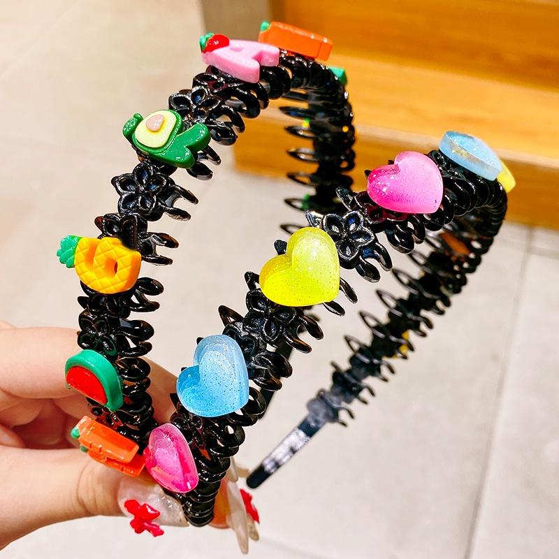 Băng Đô Cài Tóc Đính Hoa Cúc Nhỏ Họa Tiết Hoạt Hình Phong Cách Hàn Quốc Cho Nữ