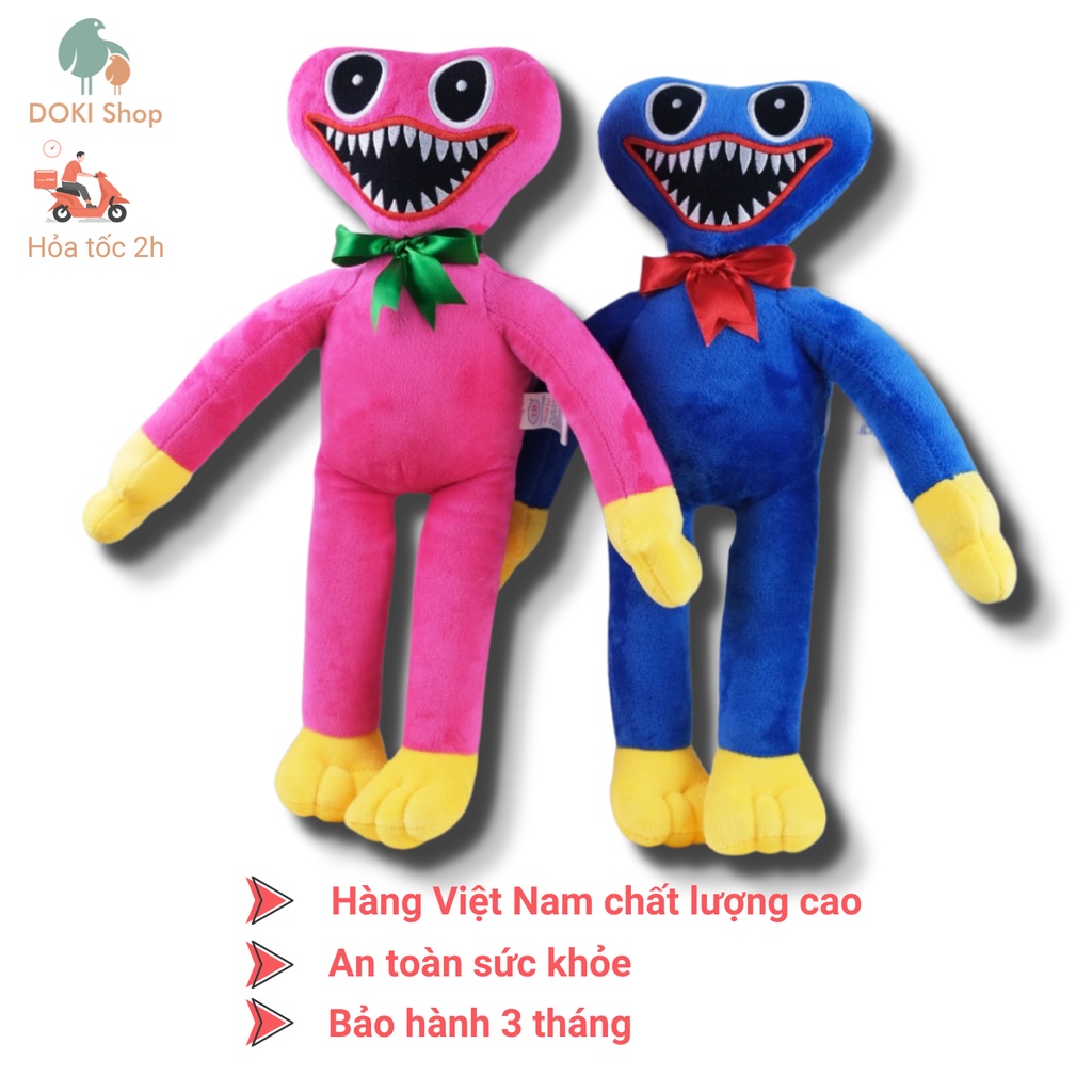 Thú bông Huggy Wuggy,  Kissy Missy game Poppy Playtime size 70cm, 62cm, 45cm, 42cm , hàng Việt Nam chất lượng cao