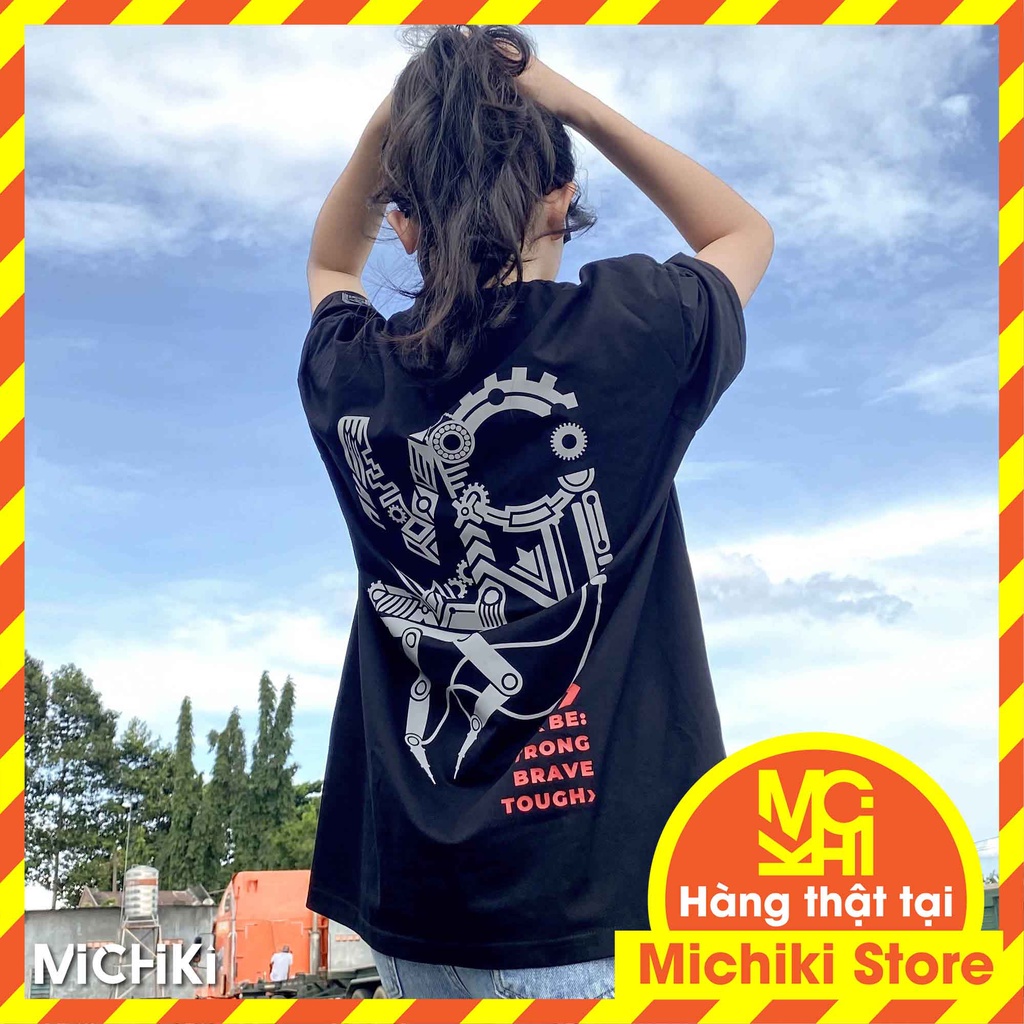 Áo thun form rộng unisex technology 2 gắp phản quang độc quyền Michiki (M-2XL)