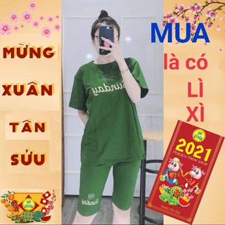 Đồ Bộ Cotton In Quần Lửng Đồ Bộ Nữ Mặc nhà Đẹp
