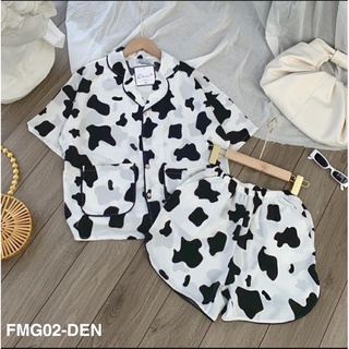 Pijama cánh tay dơi lụa mango