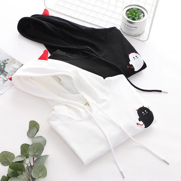 Áo Khoác, Áo Khoác HOODIE Unisex Nam Nữ Con Ma Cute Chất Vải Nỉ Thun Cao Cấp Thời Trang | BigBuy360 - bigbuy360.vn