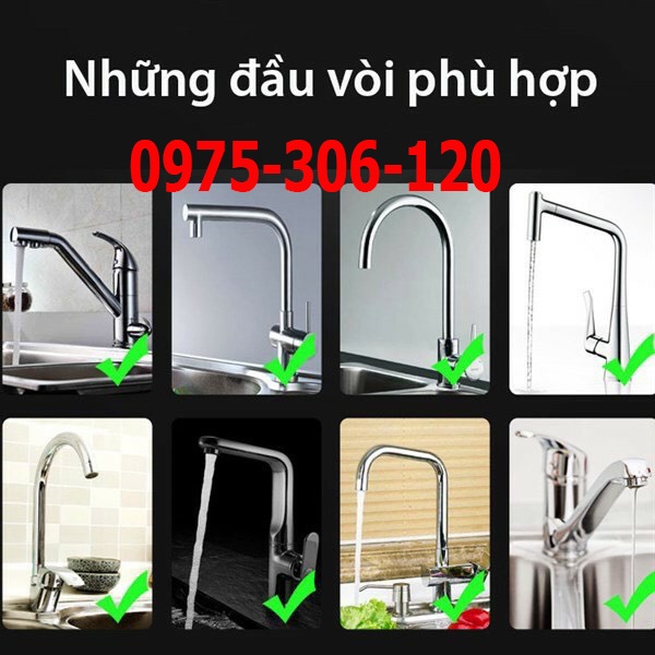 [LOẠI 1] Đầu Vòi rửa chén 2 chế độ bẻ rửa được mọi vị trí,cần lò xo inox cao cấp,đầu nối inox không phải nhựa