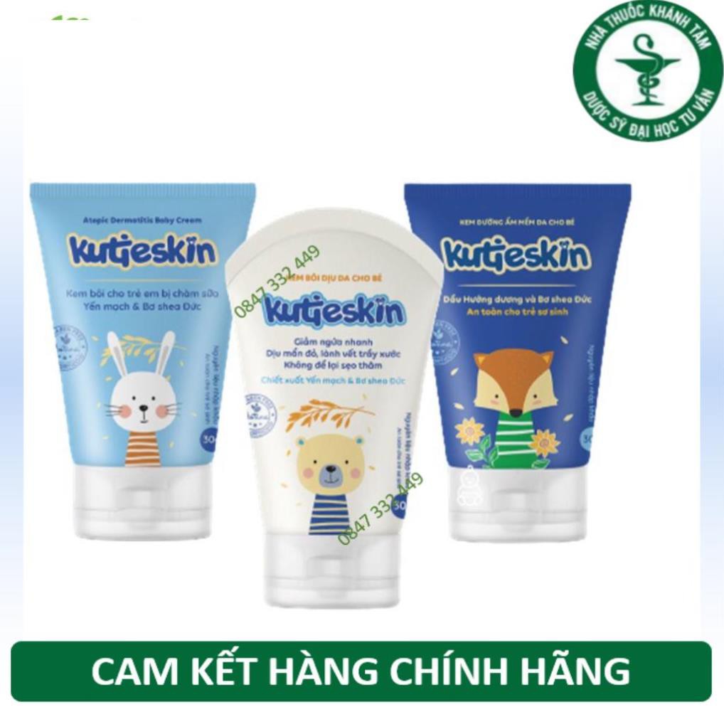 KUTIESKIN - BỘ SẢN PHẨM CHĂM SÓC LÀN DA BÉ [DƯỠNG ẨM, CHÀM SỮA, NGỨA, HĂM, KUTIE SKIN]