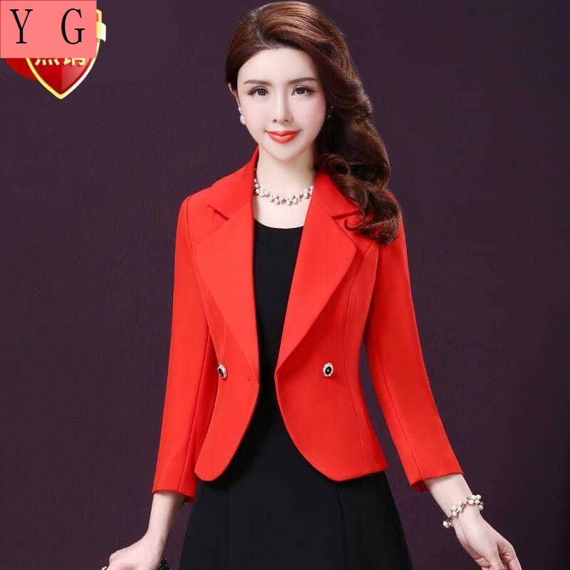 Áo Khoác Vest Tay Dài Thân Ngắn Cài Một Hàng Nút Kiểu Anh Thời Trang Mùa Xuân 2022