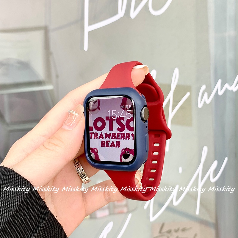 Dây Đeo Bằng Silicone Mềm Mỏng Cho iWatch Series 7 6 5 4 3 2 SE 45mm 41mm 44mm 38mm 42mm