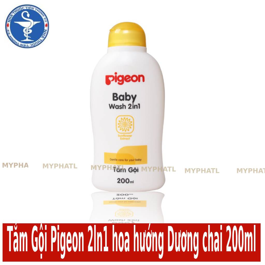 Tắm Gội Pigeon 2ln1 hoa hướng Dương chai 200ml