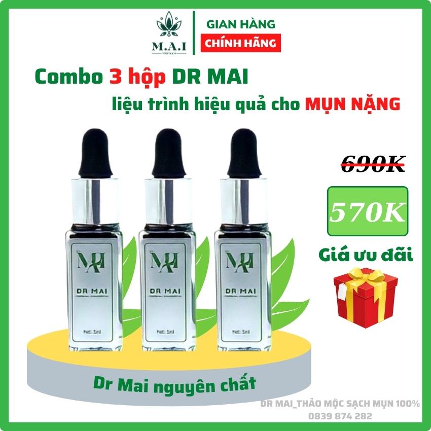 Dr Mai combo 3 hộp serum mụn Dr Mai nguyên chất 5ml lựa chọn hiệu quả cho da nhiều mụn