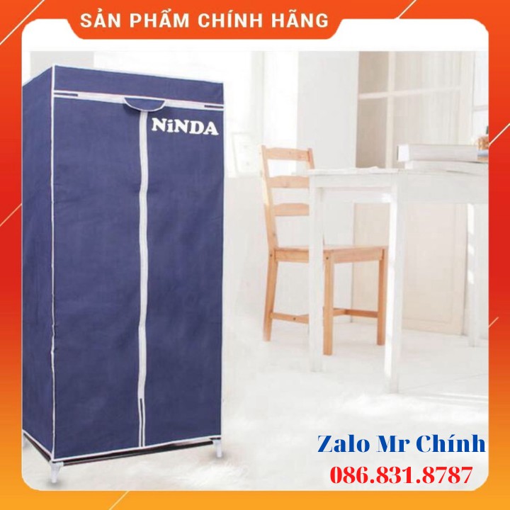 Tủ vải quần áo cao cấp NiNDA T8864 khung sắt, 2 buồng, 2 tầng