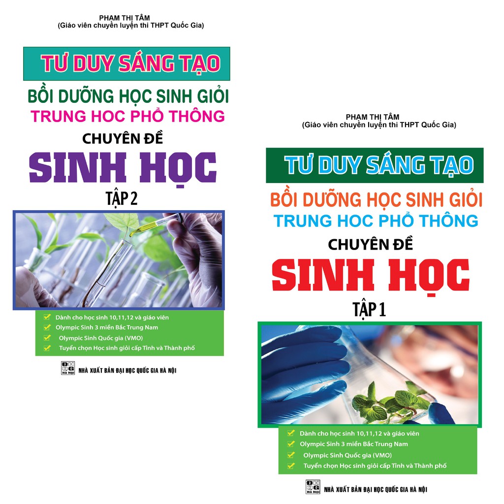 Sách - ComBo Tư Duy Sáng Tạo Bồi Dưỡng Học Sinh Giỏi Trung Học Phổ Thông Chuyên Đề Sinh Học Trọn Bộ 2 Tập