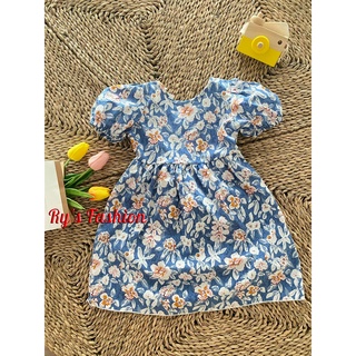 Váy hoa bé gái cotton A01