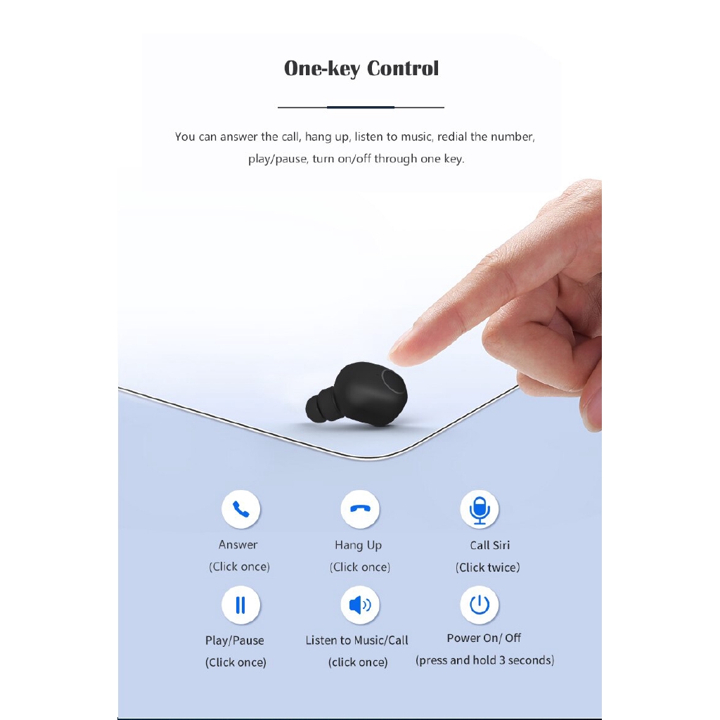 Tai Nghe Nhét Tai Q10 Tws Kết Nối Bluetooth Có Micro Âm Thanh Chất Lượng Cao Cho Ios Android