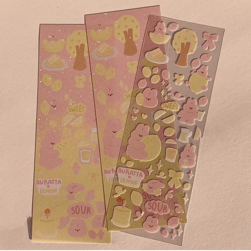 Hình dán sticker thiết kế Lacotte Buratta &amp; Bunny