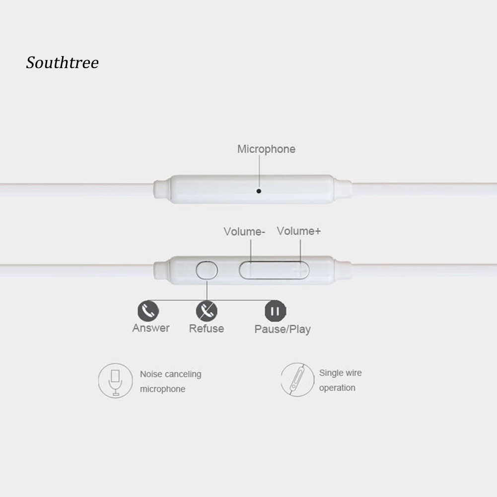 Tai Nghe Nhét Tai Jack 3.5mm Có Micro Âm Thanh Stereo Sống Động Dành Cho Samsung S6