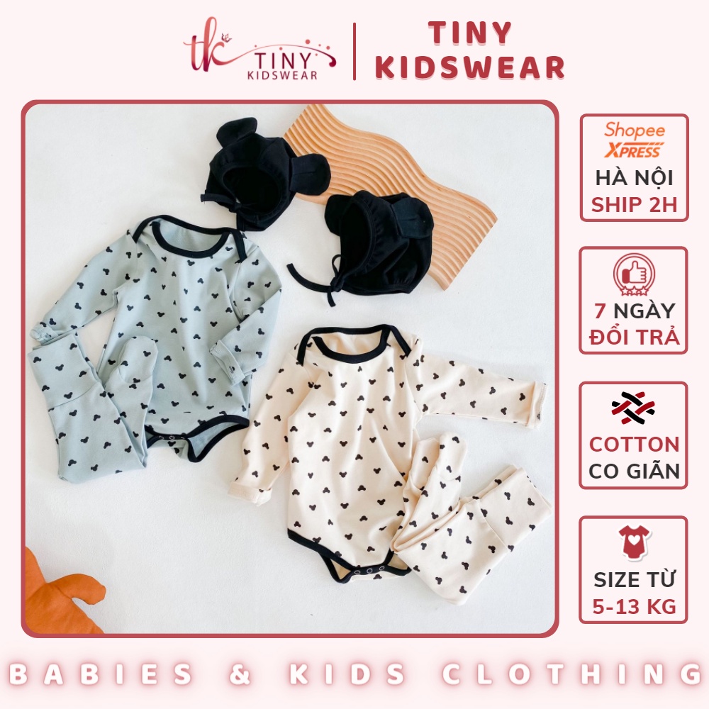 Bộ đồ dài tay thu đông 3 chi tiết hình mickey cho bé từ 5-13kg [GS20]