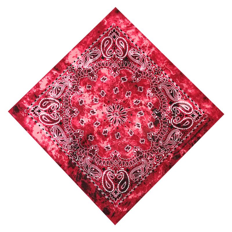 Khăn Vuông Bandana Cotton Nhuộm Màu Họa Tiết Hoa Phong Cách Hip Hop Unisex