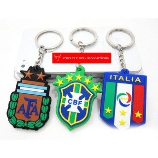 Móc khóa cao su 2 mặt các đội tuyển bóng đá