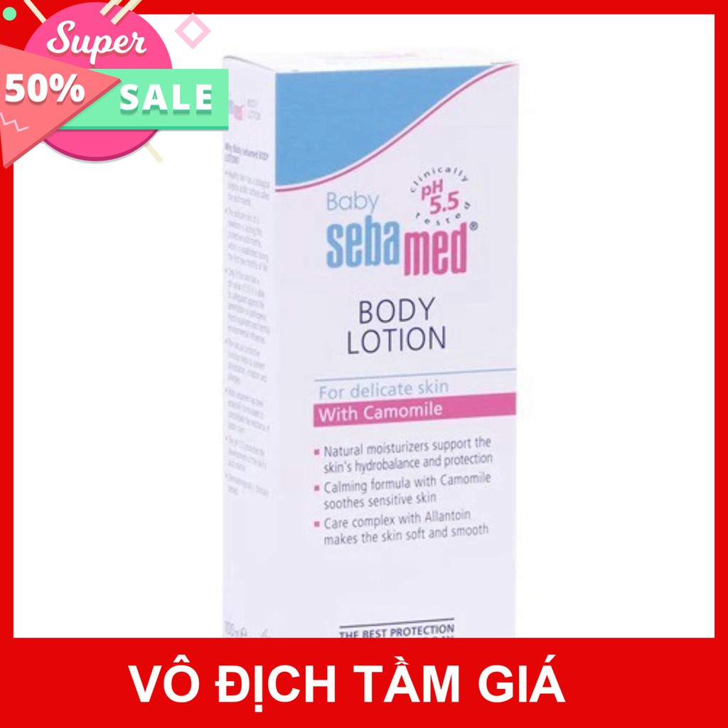 [CHÍNH HÃNG] Sebamed Sữa Dưỡng Ẩm Toàn Thân Cho Trẻ Sơ Sinh Baby Body Lotion pH 5.5 200ml
